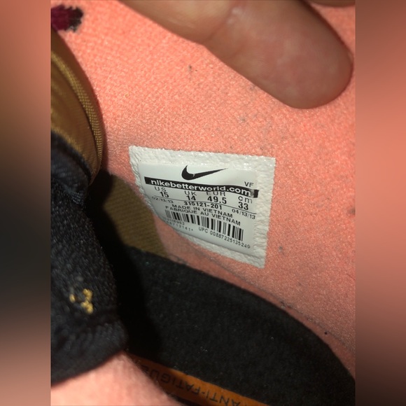 Men’s Size 15 US- Nike Air Force 1 High '07 07 Ale Brown Red 2013 - Picture 9 of 10